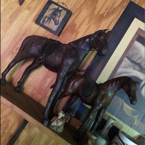Medium antique leather horse
